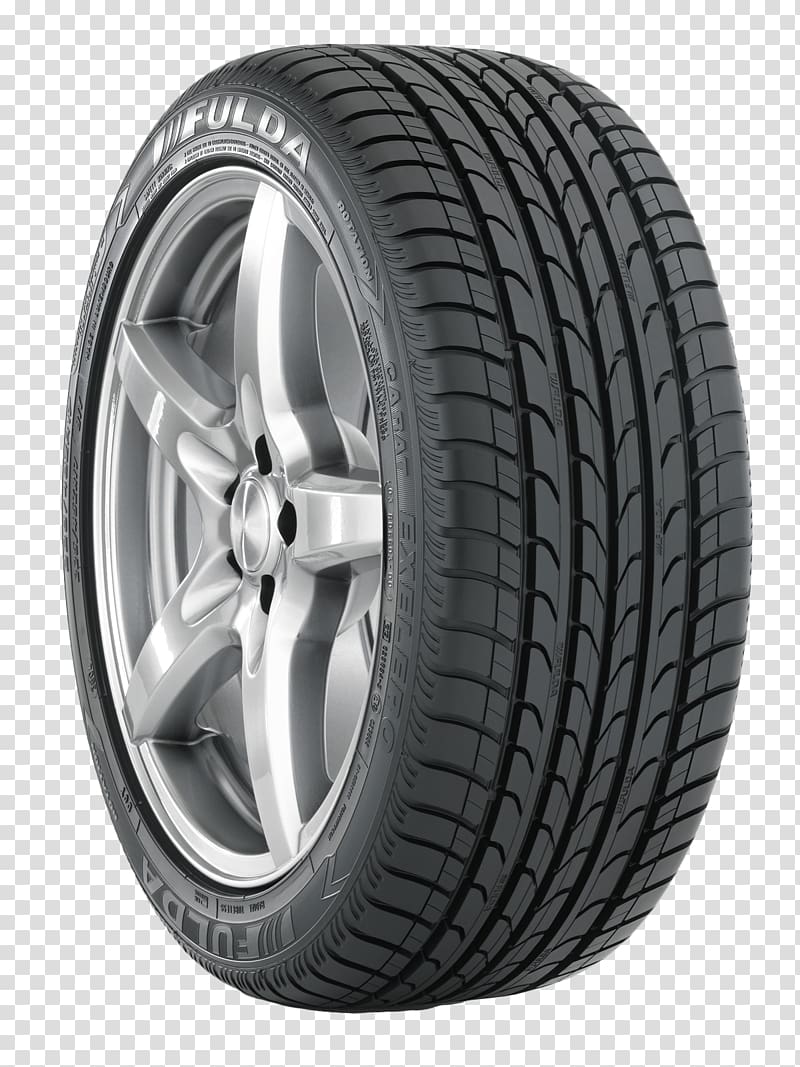 gray 5-spoke vehicle wheel and tire, Fulda Tyre transparent background PNG clipart