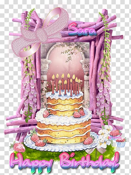 Autumn Landscape Birthday cake Torte Cake decorating, glitter happy birthday transparent background PNG clipart