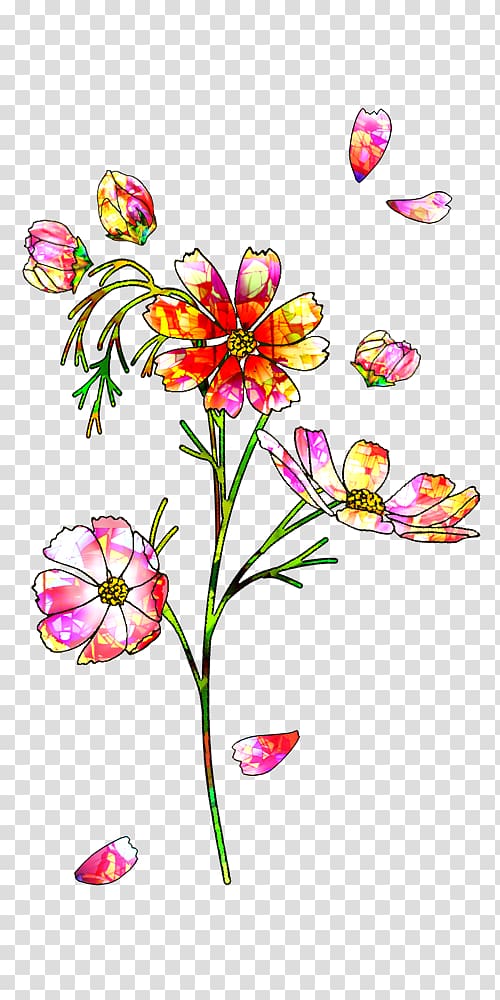 Floral design Flower , Colorful gorgeous flower pattern transparent background PNG clipart