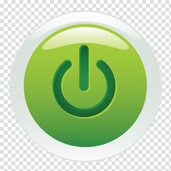 green power button , Push-button Booting Icon, Green button transparent background PNG clipart
