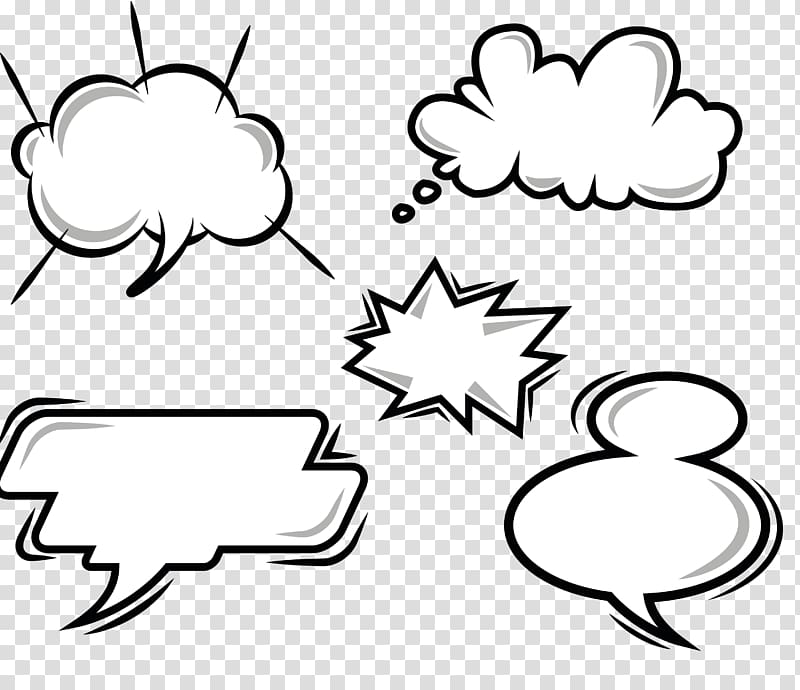 dialog box illustrations, Comics Speech balloon Cartoon, cloud comics explosion Dialog transparent background PNG clipart