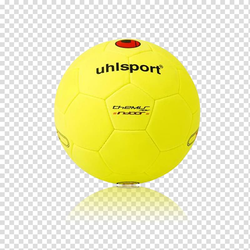 Indoor football Yellow Uhlsport, ball transparent background PNG clipart
