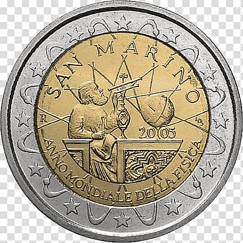 San Marino 2 euro commemorative coins 2 euro coin Sammarinese euro coins, euro transparent background PNG clipart