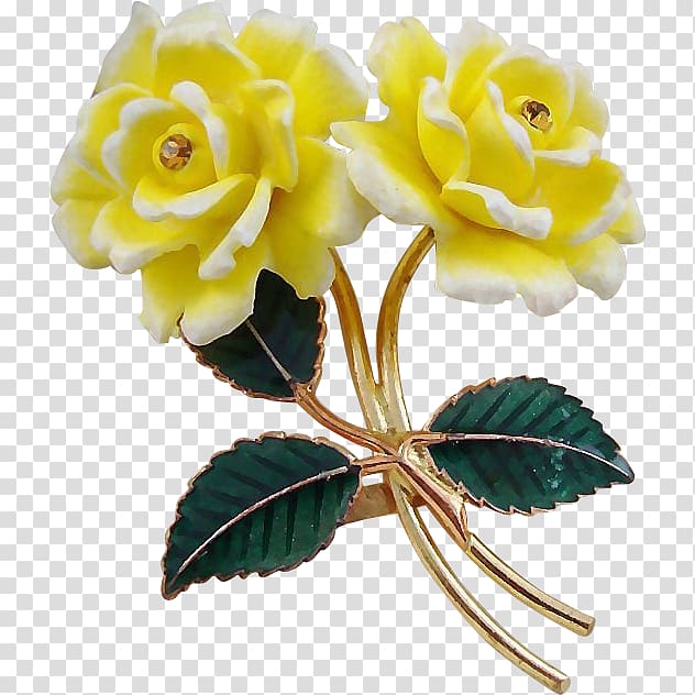 Garden roses Double rose Brooch Yellow, retro sunbeams with yellow stripes transparent background PNG clipart