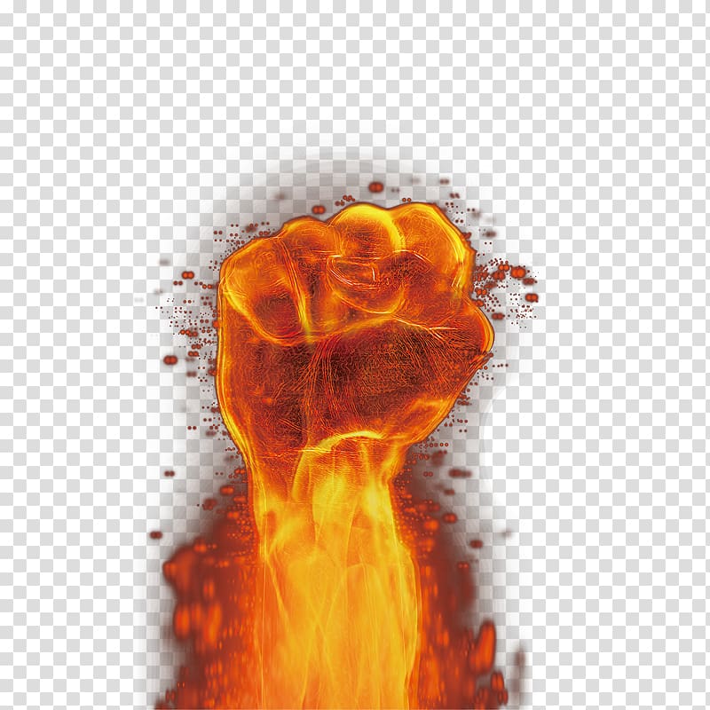 orange fist , Flame Fist , flame transparent background PNG clipart