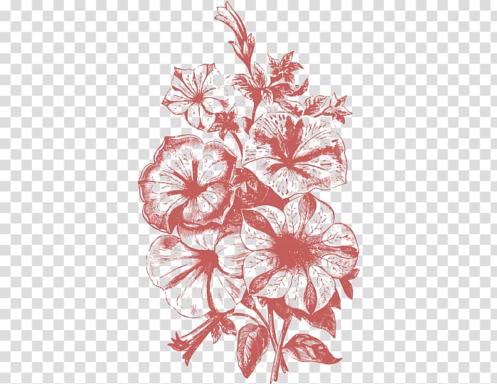 Wood engraving Flower Etching, flower transparent background PNG clipart