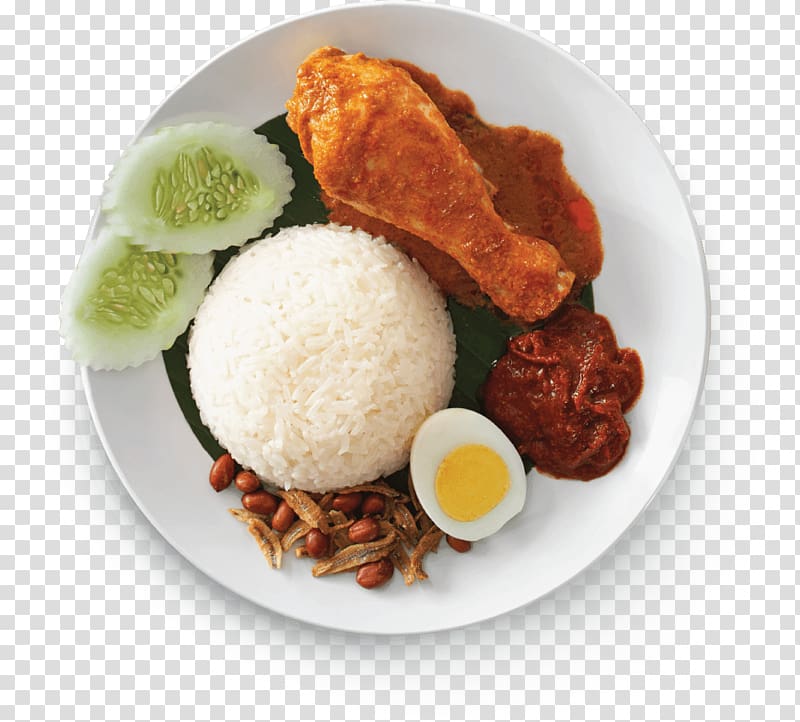 plate of meal, Nasi lemak Iced tea Tapa Breakfast Food, Nasi Lemak transparent background PNG clipart