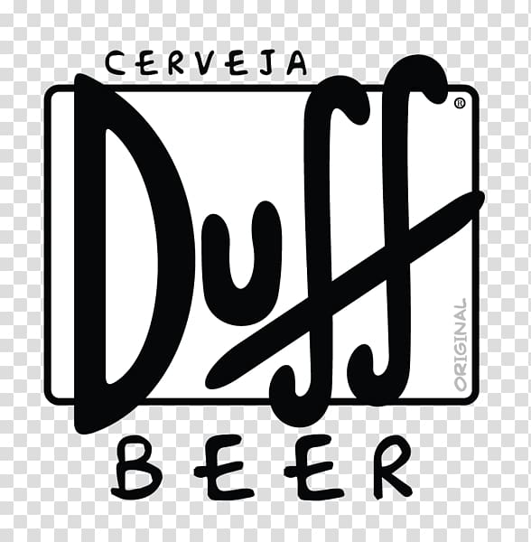 Duff Beer Homer Simpson Duffman Logo, beer transparent background PNG clipart