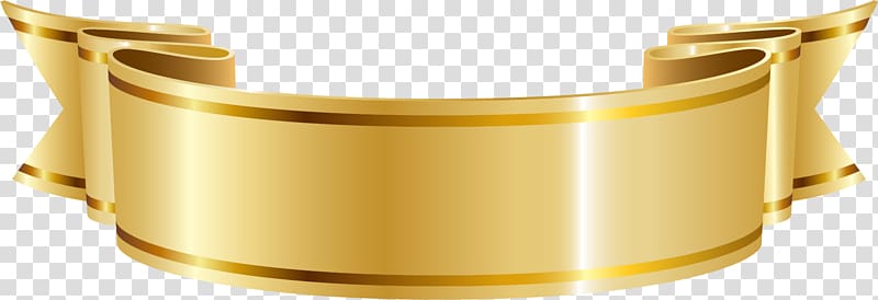 golden ribbon transparent background PNG clipart