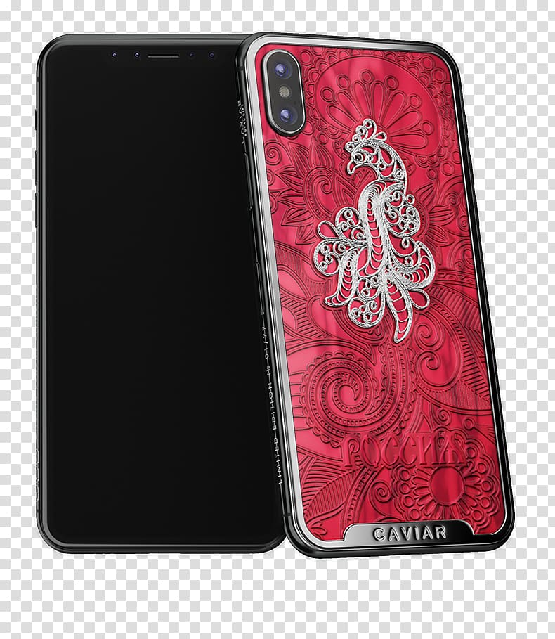 iPhone X IPhone 8 Caviar Smartphone Apple, red Caviar transparent background PNG clipart