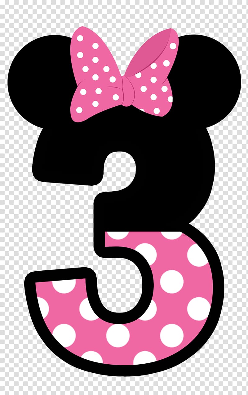 Minnie Mouse illustration, Minnie Mouse Mickey Mouse , numeros transparent background PNG clipart