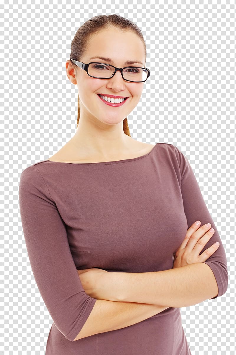 woman in brown long-sleeved shirt, Dentistry Woman Smile, Businesswoman transparent background PNG clipart