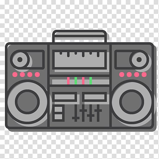 Boombox Sound Radio, A radio transparent background PNG clipart