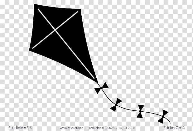 Kite Sticker Decal Black and white, others transparent background PNG clipart