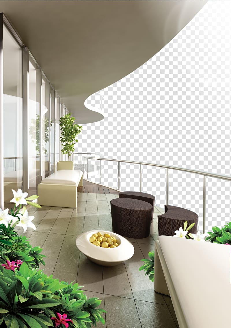 curved balcony real estate transparent background PNG clipart
