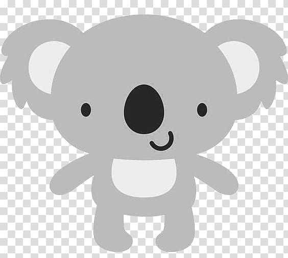 gray koala, Koala Bear , Free cute cartoon koala pull material transparent background PNG clipart