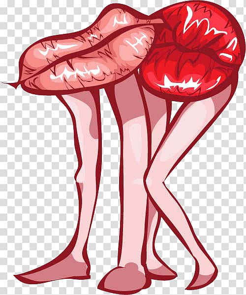 Kiss Cartoon Drawing , Cartoon lips transparent background PNG clipart