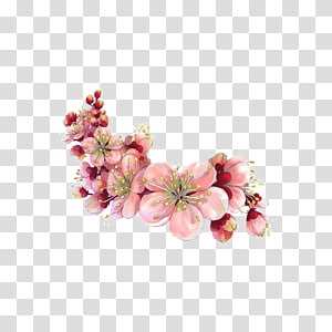 watercolor flowers transparent background PNG clipart thumbnail