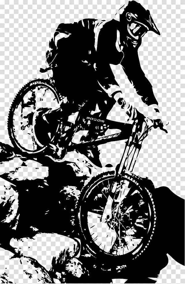 Mountain bike Downhill mountain biking Cycling Bicycle Tattoo, cycling transparent background PNG clipart