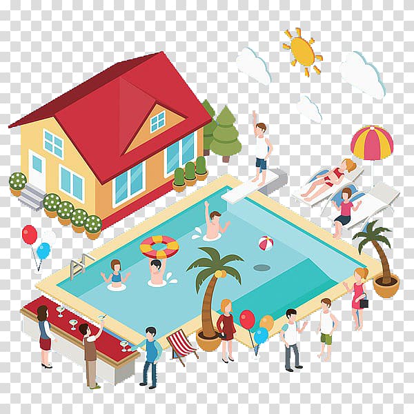 Swimming pool, Swimming pool and house transparent background PNG clipart