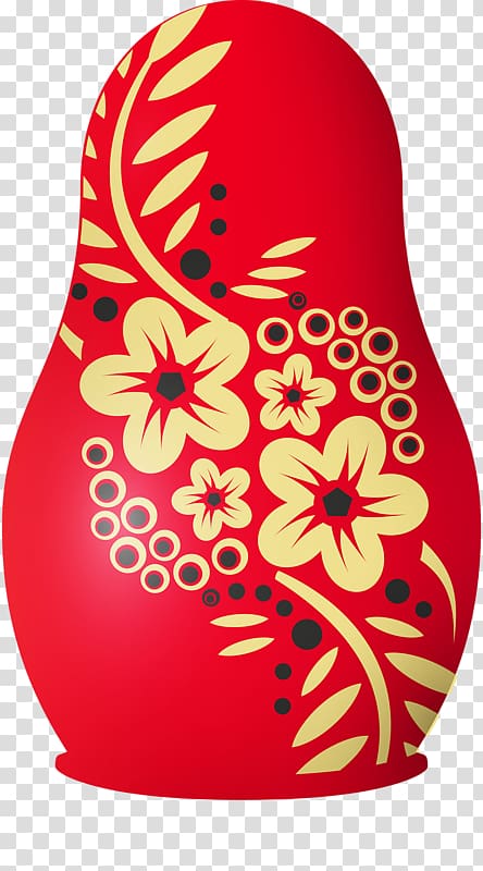 Matryoshka doll Souvenir Toy, Red Doll transparent background PNG clipart