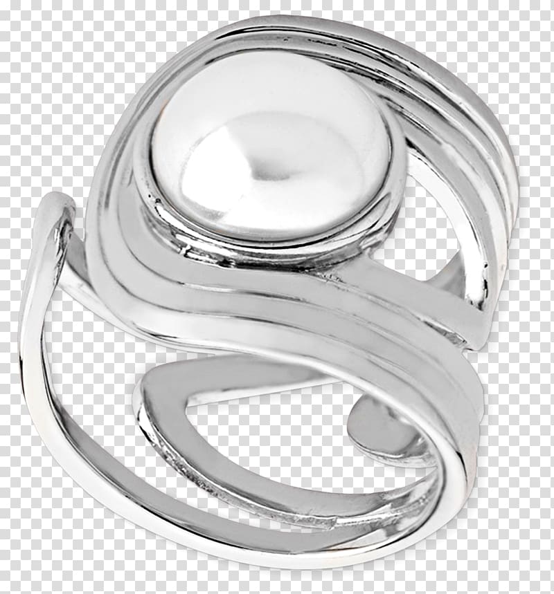 Ring Majorica pearl Jewellery Silver, ring transparent background PNG clipart