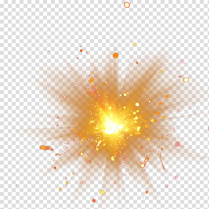 Light Adobe Fireworks, 2017 golden light, orange spark transparent background PNG clipart