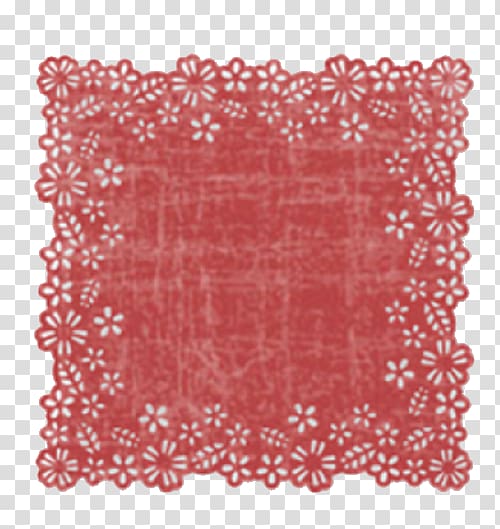 Doily Place Mats Textile Rectangle, valentine element transparent background PNG clipart