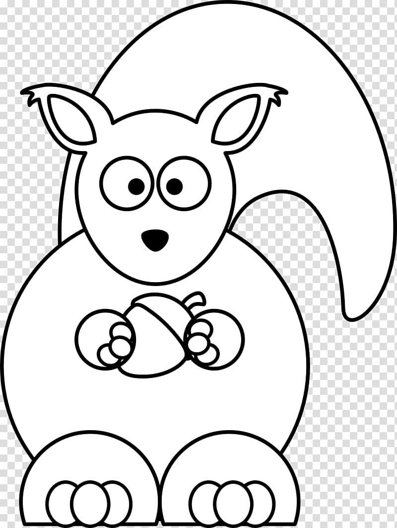 Squirrel Hare Cartoon Black and white , Cartoon Squirrel transparent background PNG clipart