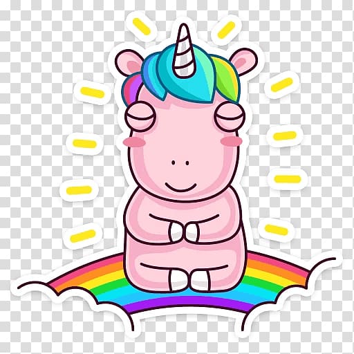 Sticker Telegram VKontakte Unicorn , Sparky transparent background PNG clipart