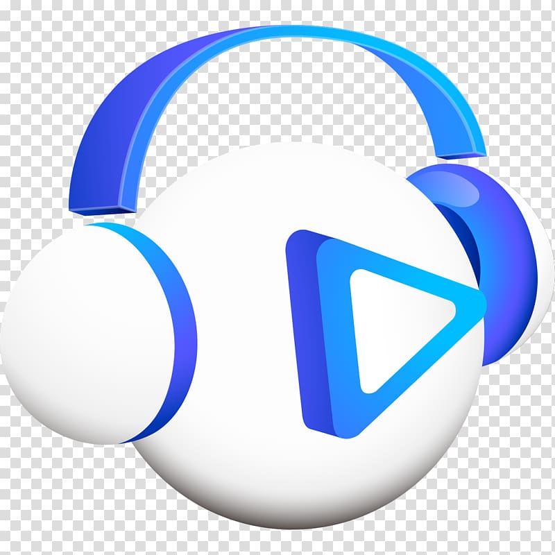 Headphones Media player Icon, Blue Headphones transparent background PNG clipart