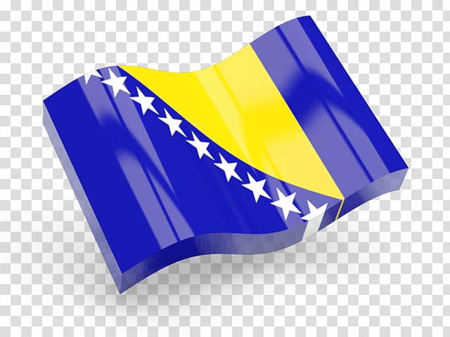 blue, white, and yellow flag illustration, Bosnia Flag Icon Wave transparent background PNG clipart