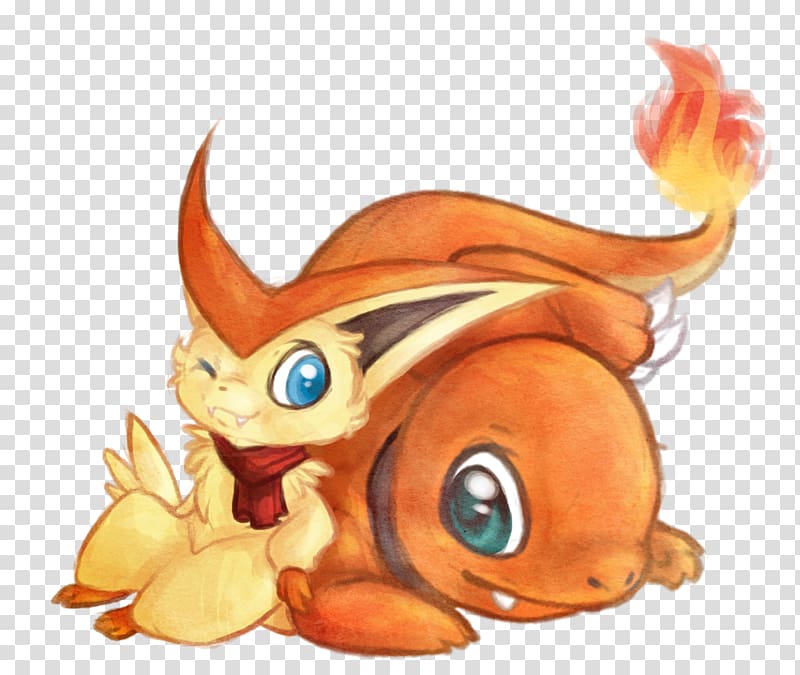 Him & I Charmander Cartoon , friends forever transparent background PNG clipart