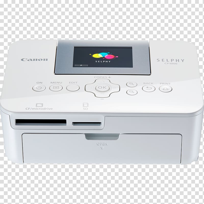 Canon Selphy CP1000 Dye-sublimation printer Printer driver, printer transparent background PNG clipart