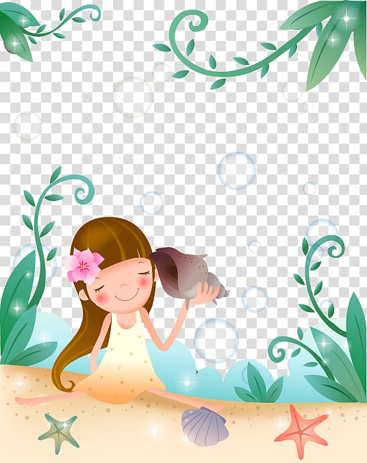 , Fresh and lovely cartoon child leaves branches transparent background PNG clipart