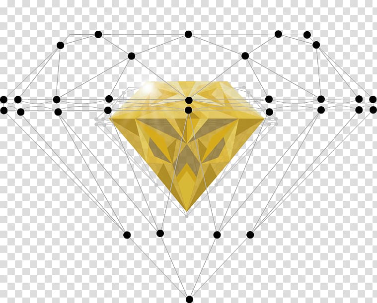 Jewellery Euclidean Diamond Art, painted yellow diamond transparent background PNG clipart