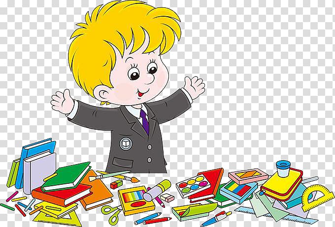 Student School , Yellow hair boy transparent background PNG clipart