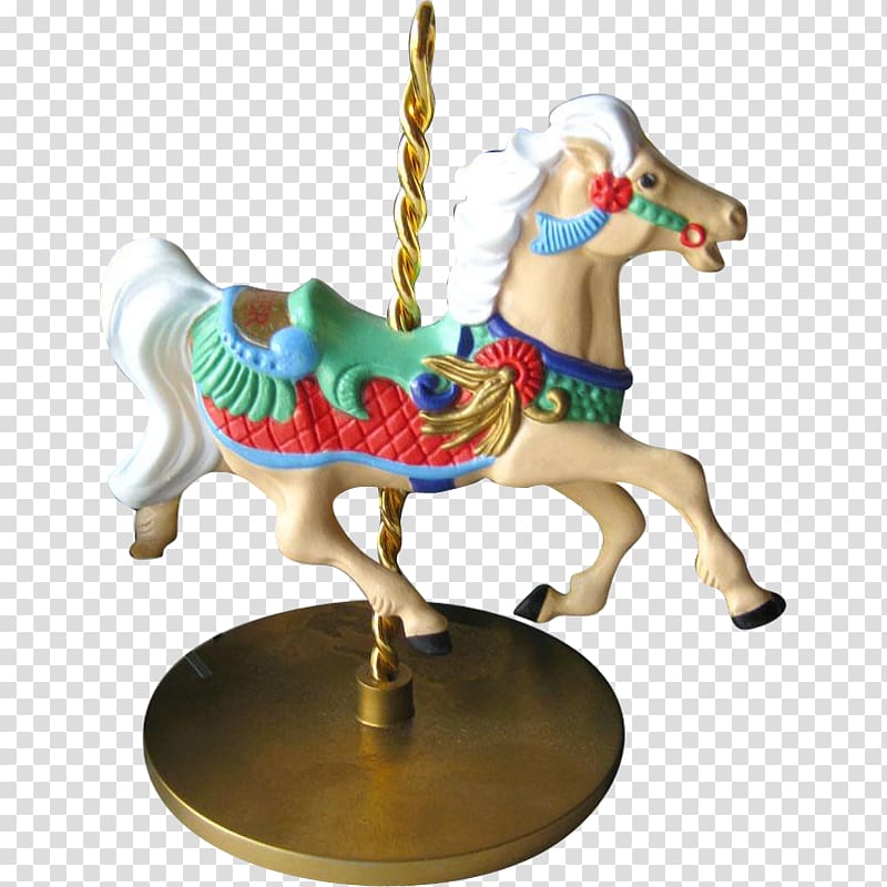 Horse Carousel Figurine, horse transparent background PNG clipart