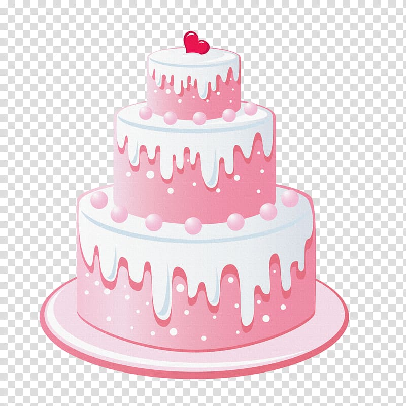 3-tier cake graphic, Birthday cake Wedding cake Cupcake Icing Layer ...