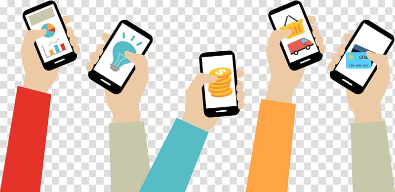Download People holding and raising smartphones illustration ...