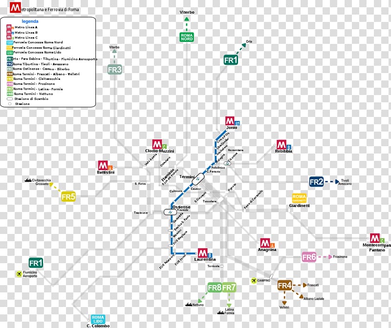 Roma Termini railway station Rapid transit Rail transport Train Line C, train transparent background PNG clipart