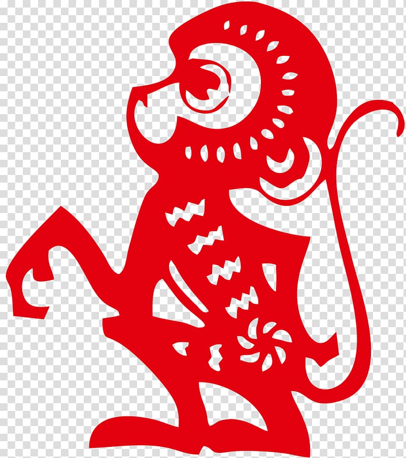 Chinatown Chinese New Year Monkey Chinese calendar, China transparent background PNG clipart