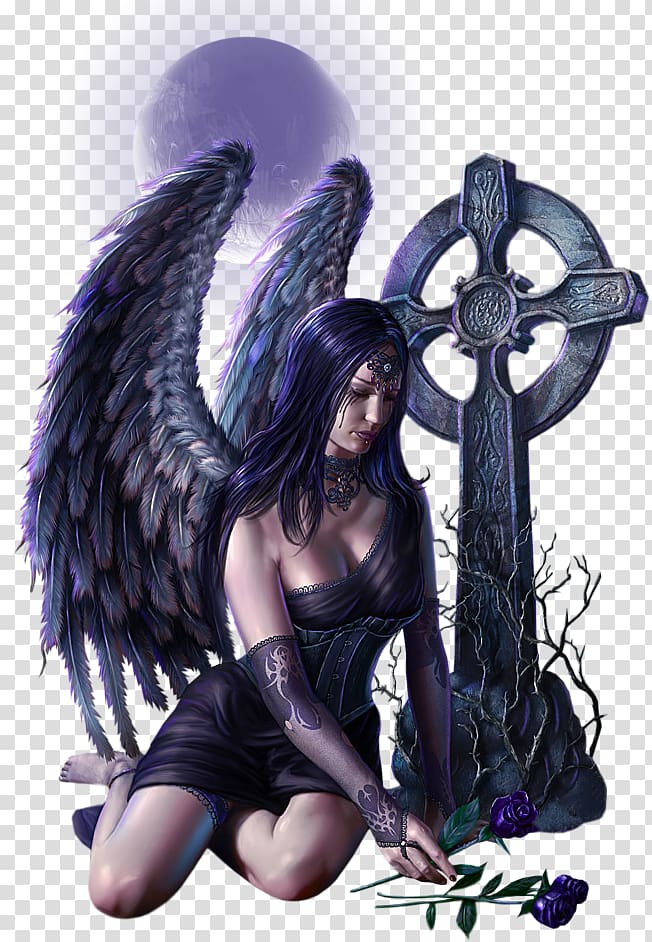 Fallen angel Goth subculture Fairy Devil, angel transparent background PNG clipart