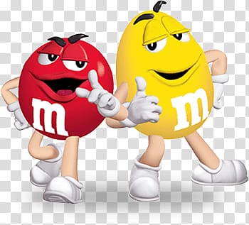 red and yellow M&M's nips, M&M's Talking transparent background PNG clipart