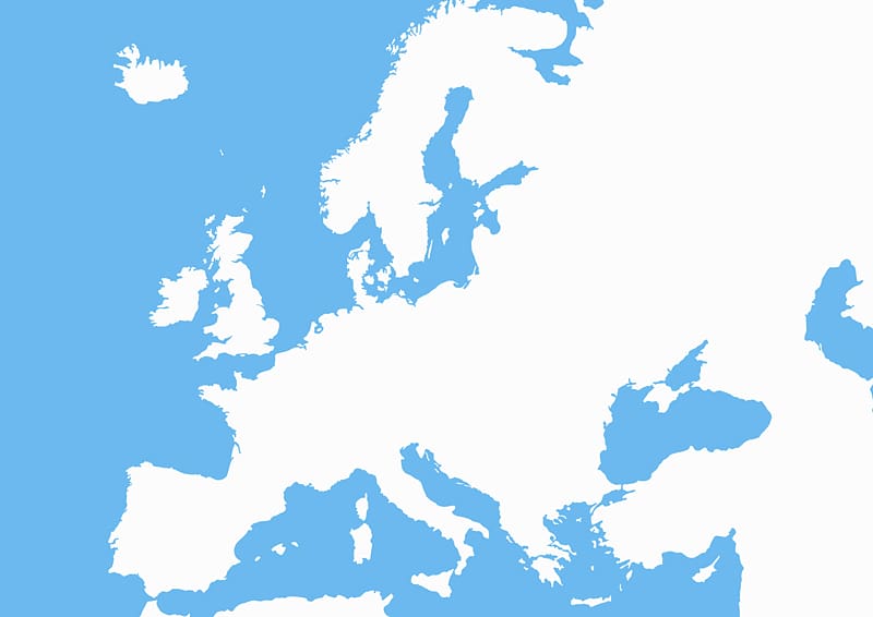 Europe Blank map , Europe transparent background PNG clipart
