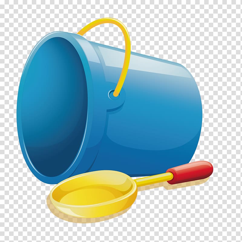 Plastic Euclidean Bucket, blue bucket transparent background PNG clipart