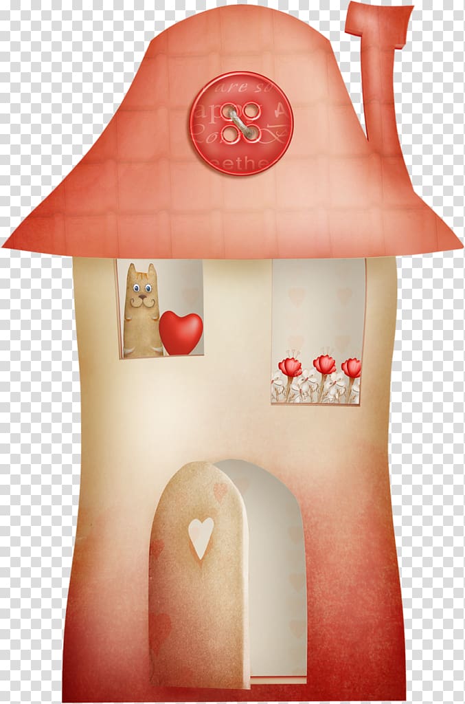 Shape, Painted mushroom-shaped house transparent background PNG clipart