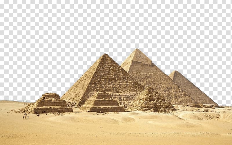 Great Pyramid of Giza Great Sphinx of Giza Pyramid of Khafre Pyramid of Djoser Egyptian pyramids, pyramid transparent background PNG clipart