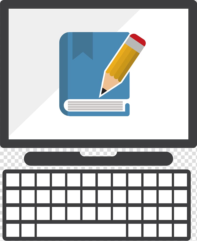 Computer Illustration, Online education program transparent background PNG clipart