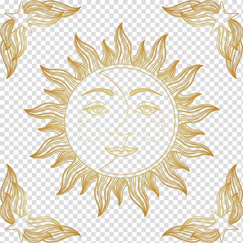 Euclidean , painted golden sun transparent background PNG clipart